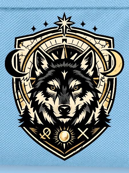 Wolf Crest Geometric Shield