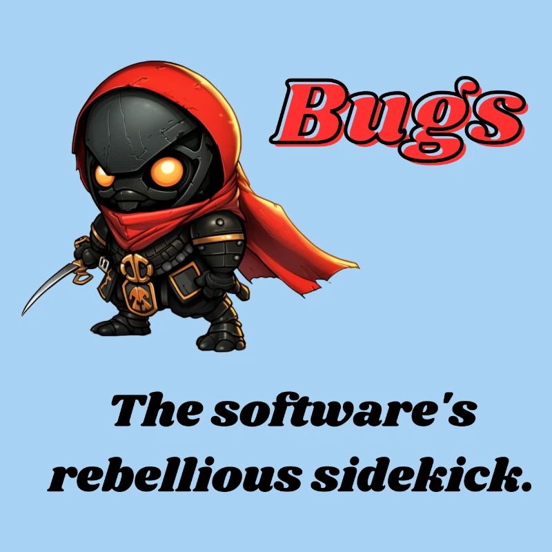 Bugs - The software's rebellious sidekick.
