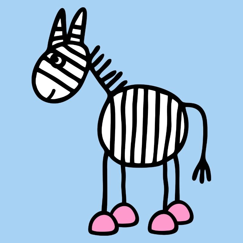 cheval bande à rayures Zebra
