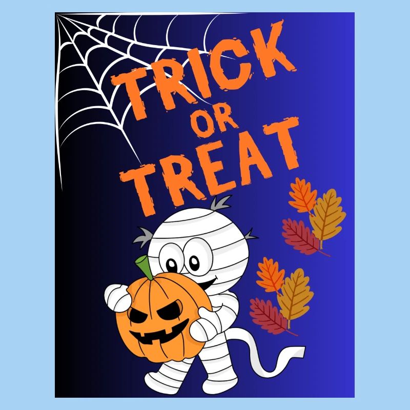 Trick oder Treat Mumie Kürbis