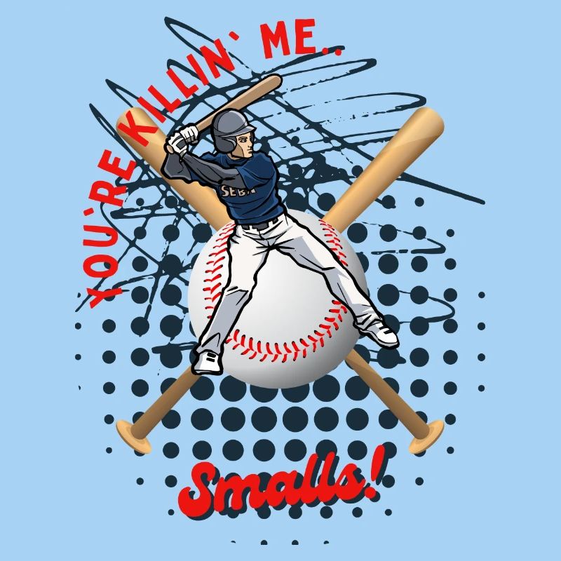 Baseball Batter with Playful Text