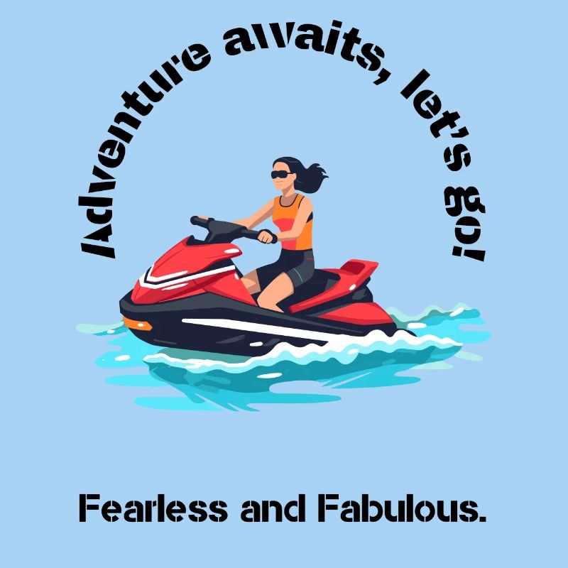 Lebendiges Jetski-Abenteuer-Design