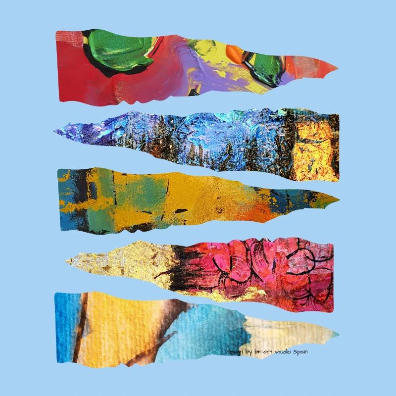 Abstract Colorful Paint Layer Design