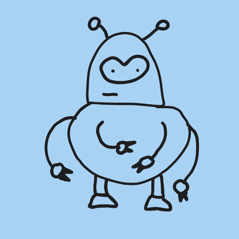 Dooddly Alien Robot Doodle