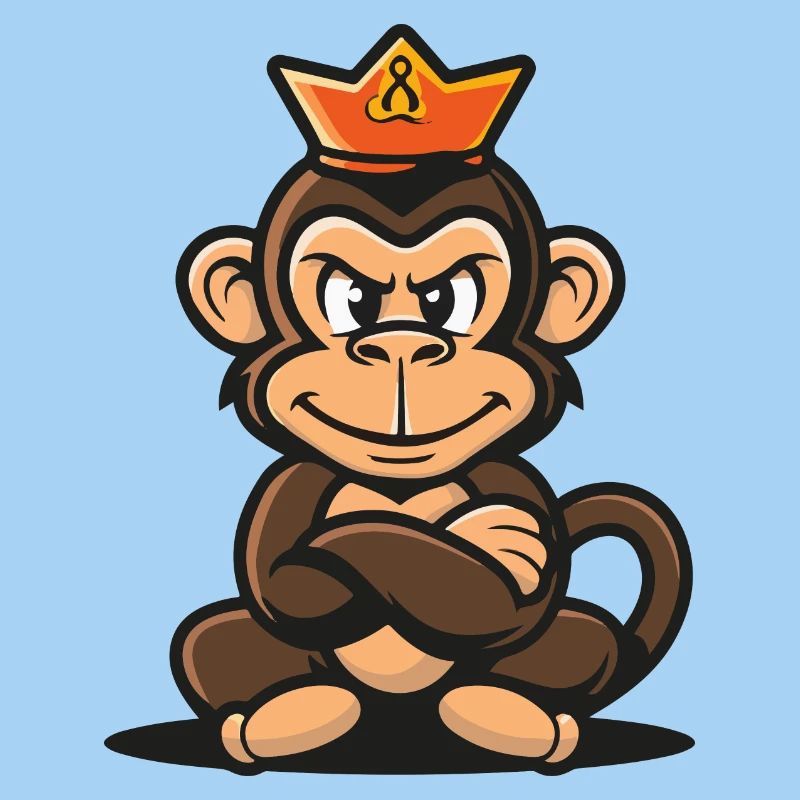 Couronne de dessin animé de singe