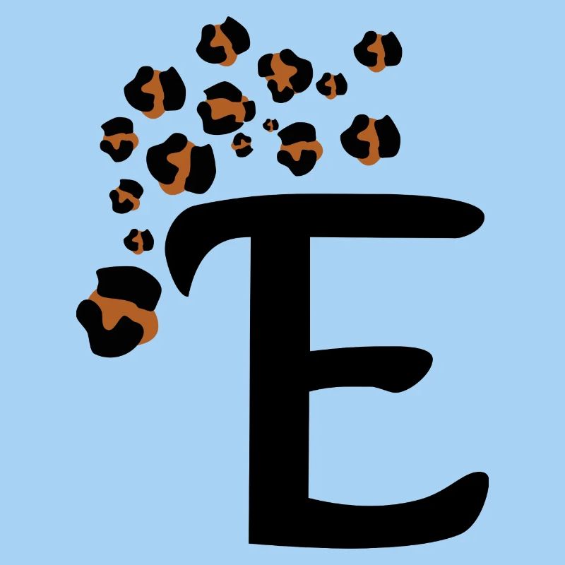 Letter e leopard patterns