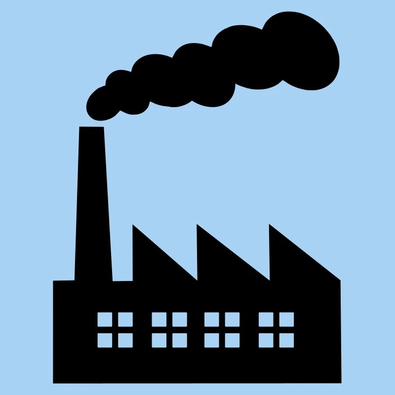 Fabrik mit Rauch