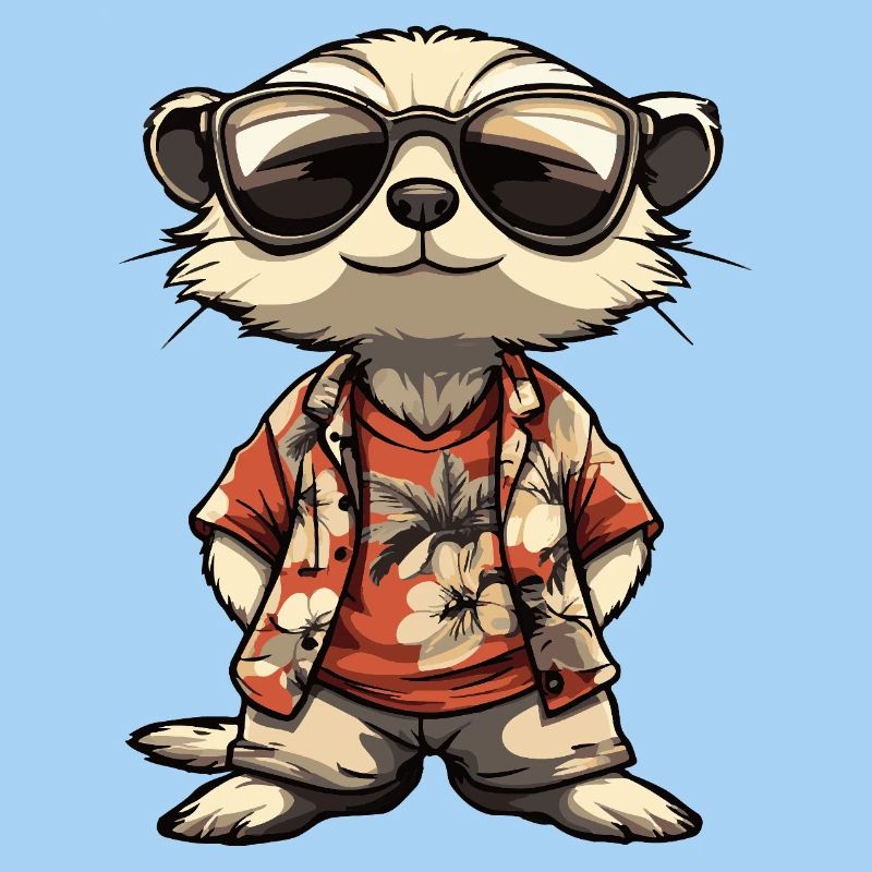 Erdmännchen Comic Urlaub