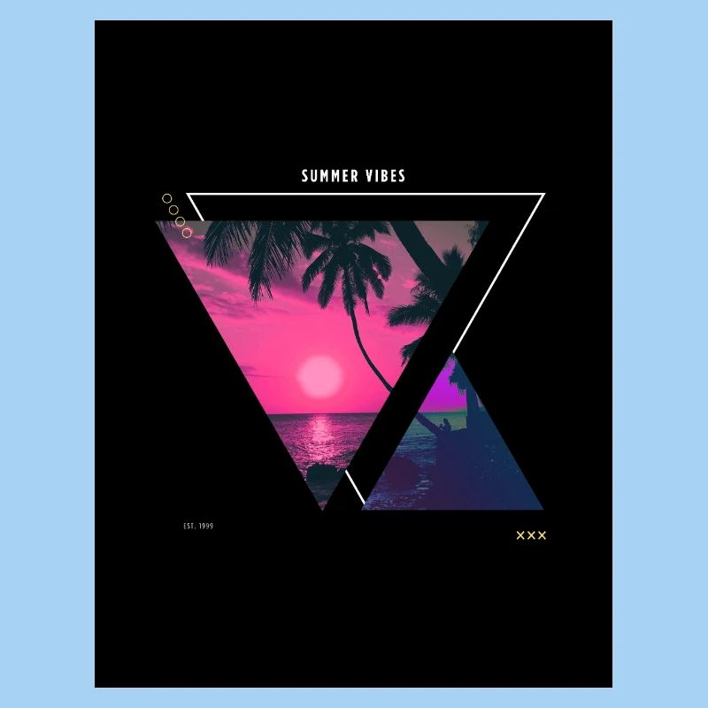 Tropical Sunset Triangle Design