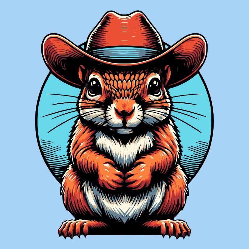 Eichhörnchen mit Cowboyhut