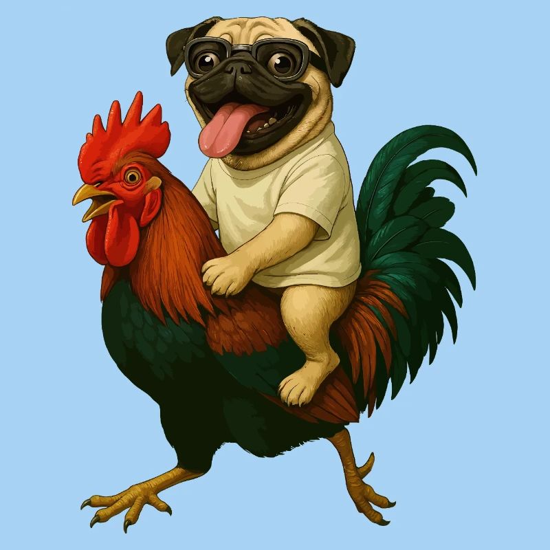 Mops beim Hahnritt
