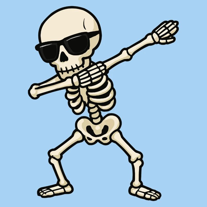 Skeleton dab with sunglasses