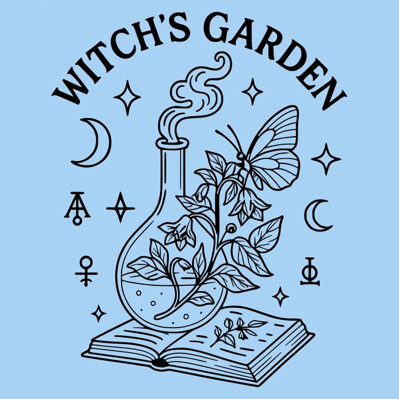 Zauber Hexe Buch Garten