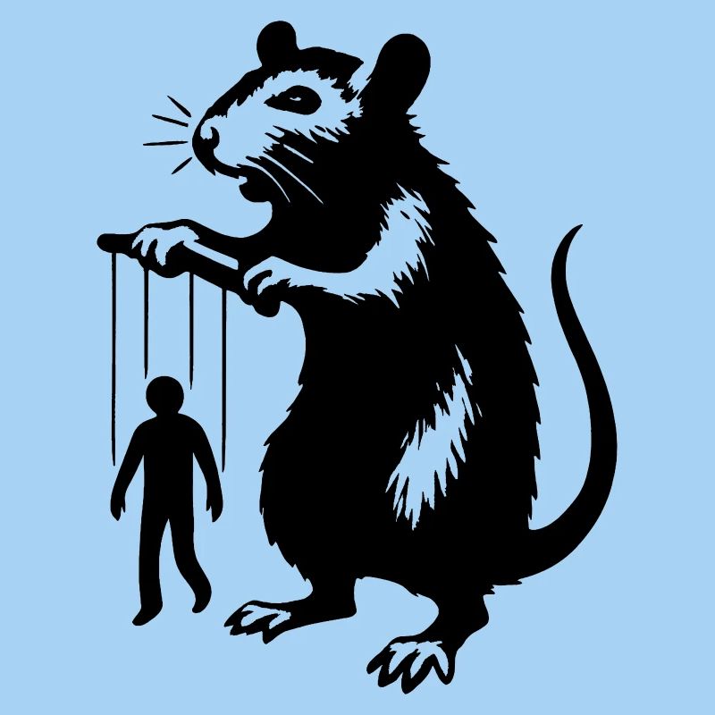Rat with human puppet