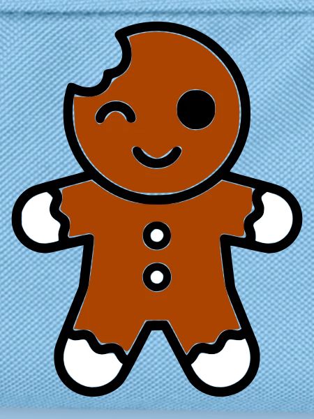 Funny bitten gingerbread man christmas