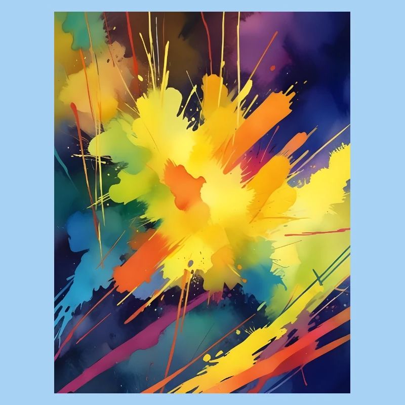 Color Explosion Abstract
