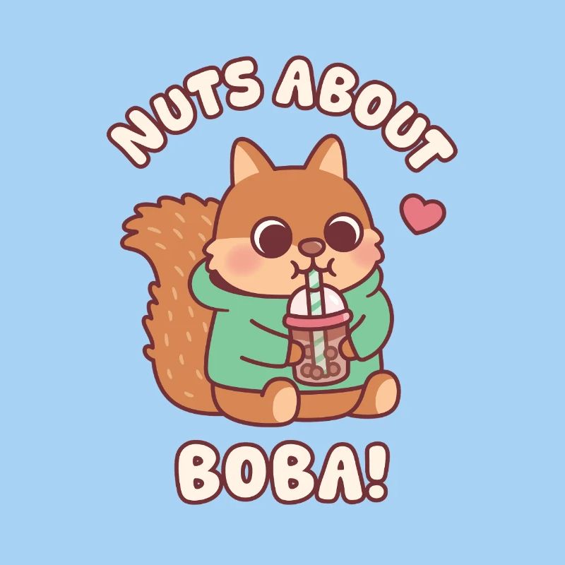 Süßes Eichhörnchen liebt Boba Tea Nuts Über Boba Lustig