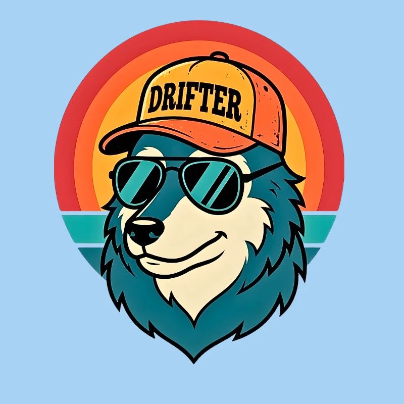 Drifter Wolf Sonnenuntergangs-Tee