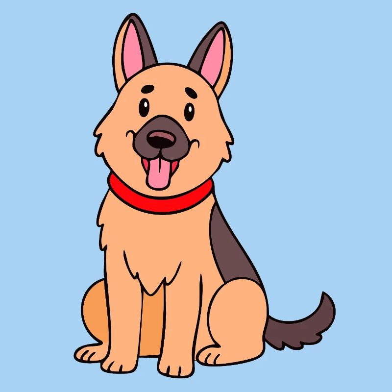 Niedlicher Schäferhund (Comic)