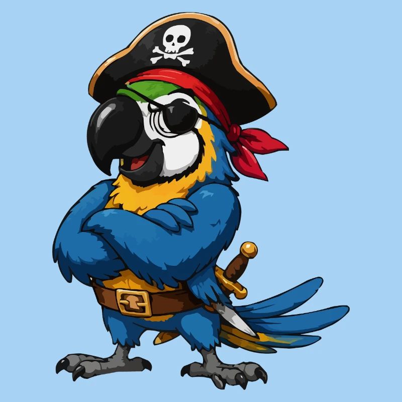 Pirate bird with eye patch
