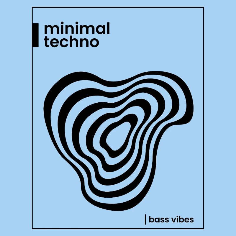 minimal techno poster design