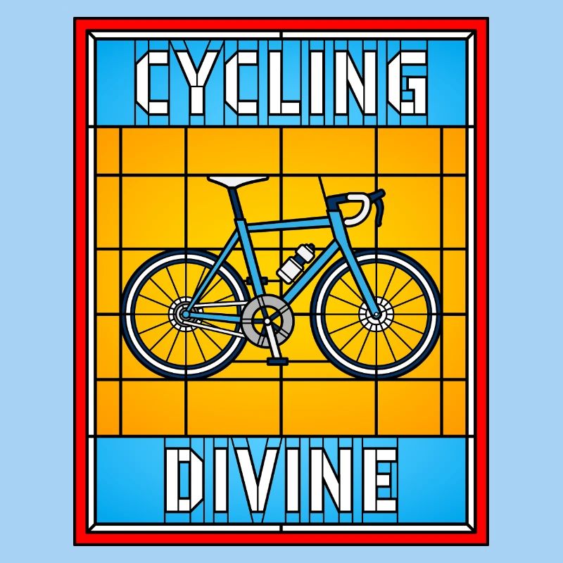 Vélo en vitrail divin du cyclisme