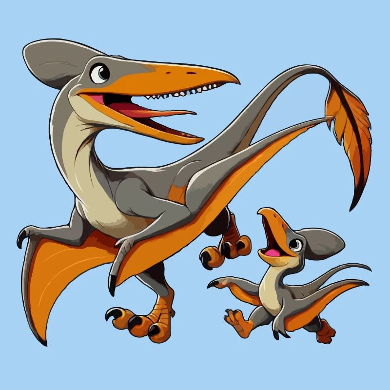 Ptéranodon mère et enfant