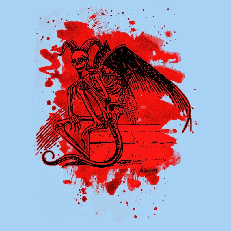 Sitting Demon – bleached red