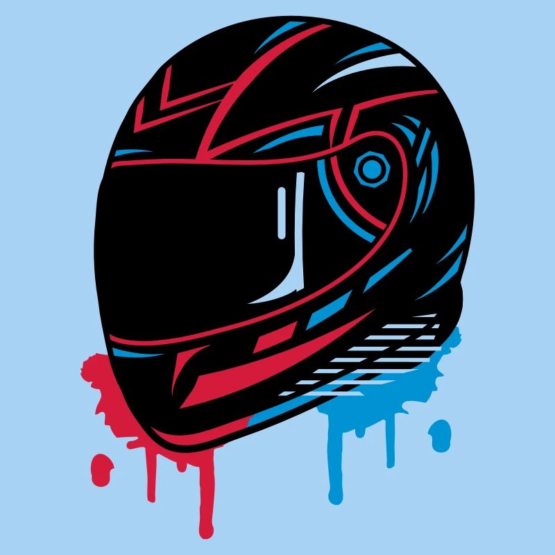 cooles Motorradhelm Graffiti