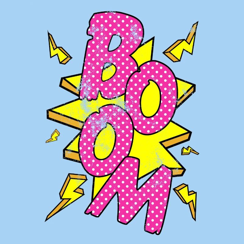 Pop Art / Comic: BOOM - Speech bubble, lightnings