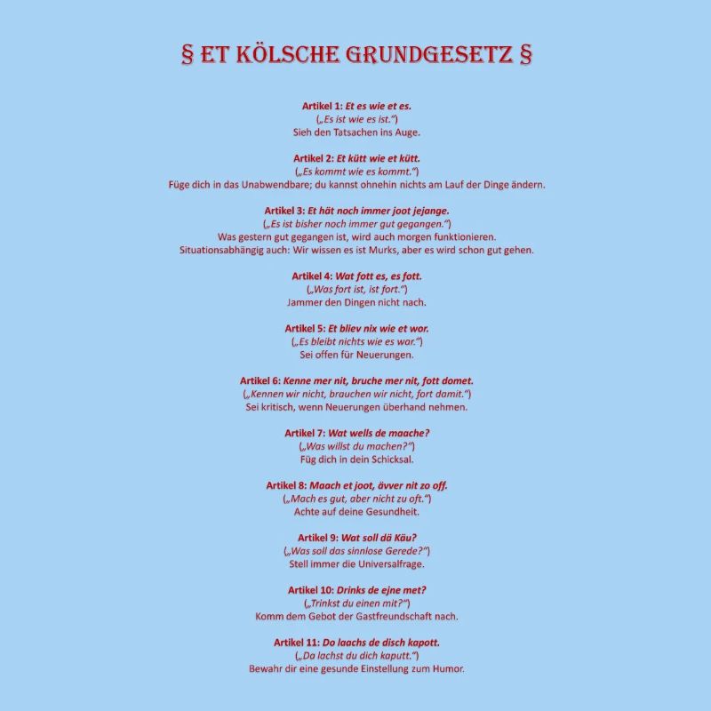 Et Kölsche Loi fondamentale - Et Kölsche Loi