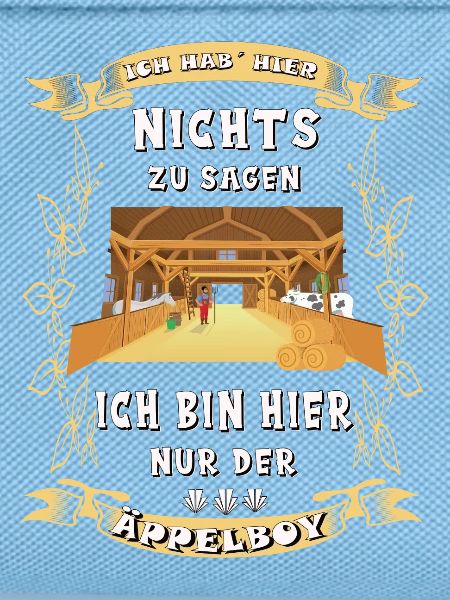 Stall Pferd Äppelboy Spruch Reiten