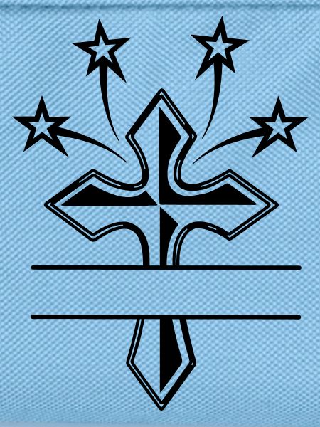 transparent shadow cross 4 stars