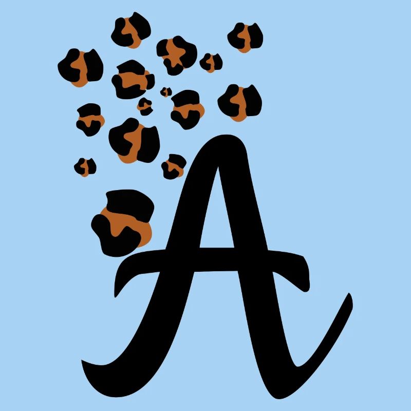 Leopard print letter