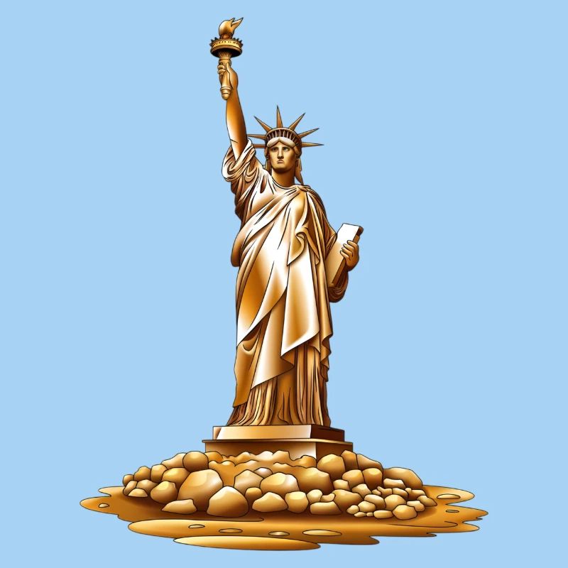 Statue de la torche dorée de la Liberté