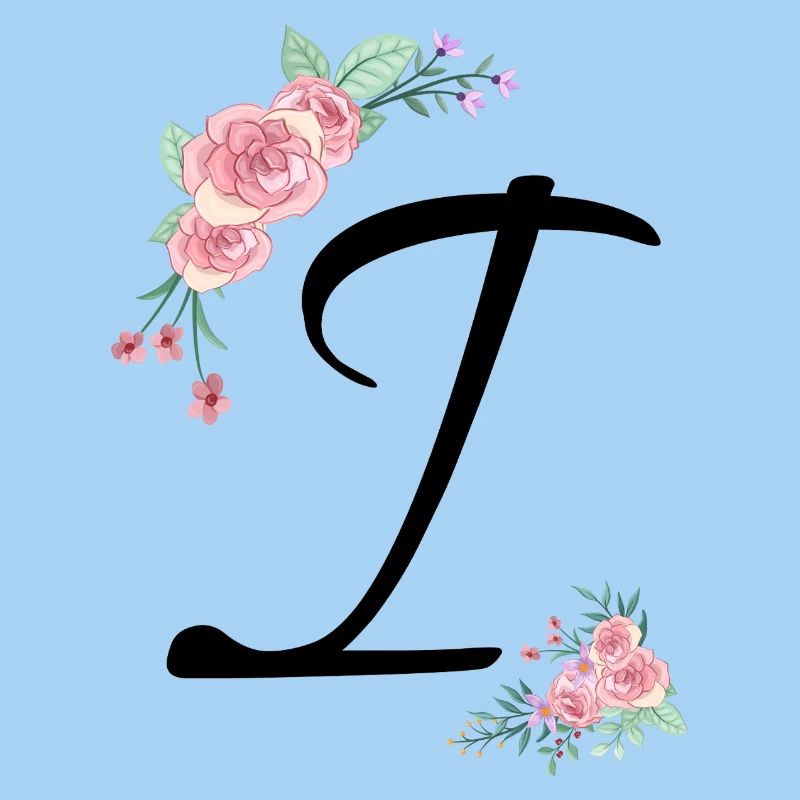 Buchstabe i Blumen