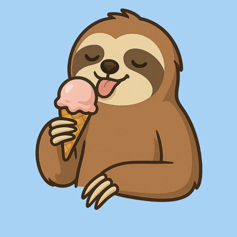 faultier mit Eis