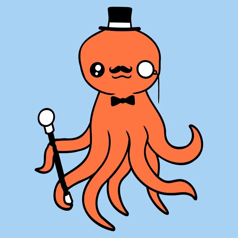 Kraken Mr. Sir Top Hat Monocle Glasses Empire
