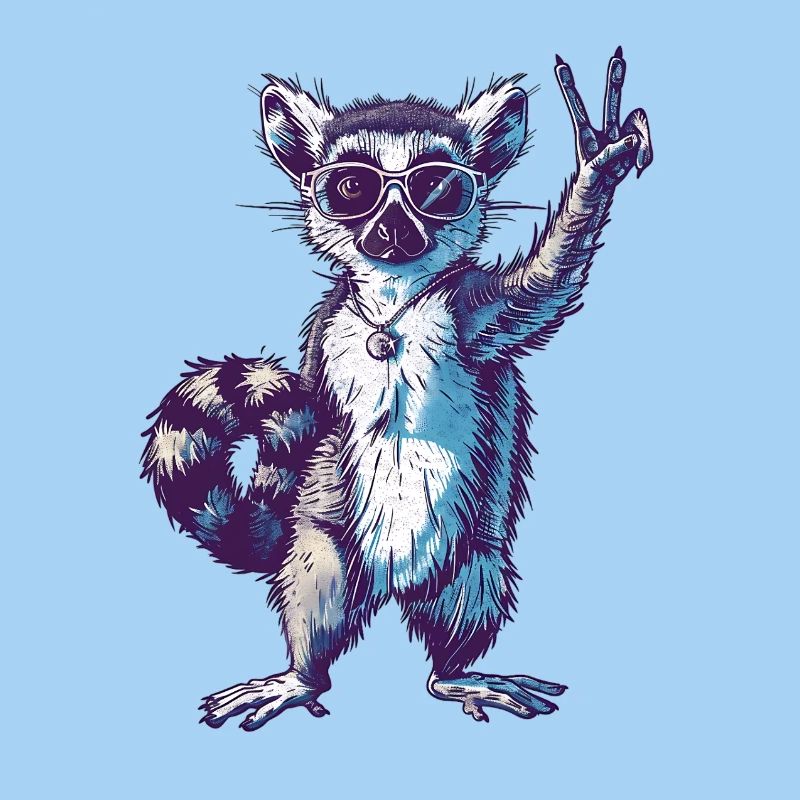 Retro Maki Lemur