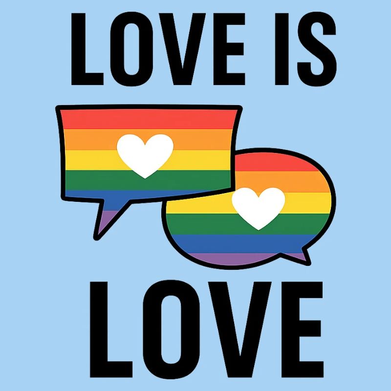 Rainbow Love Speech Bubbles