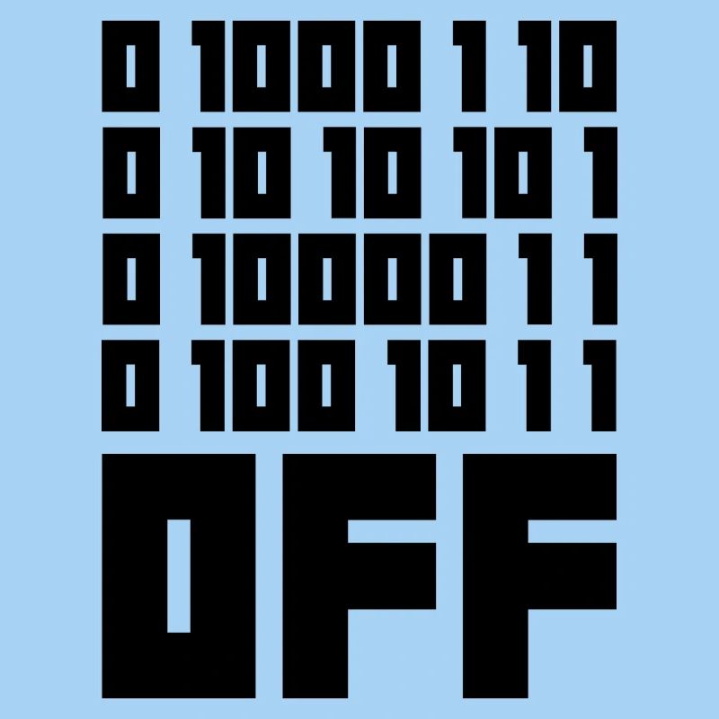 Binary Code F**k OFF – Humour Nerd & Geek Code