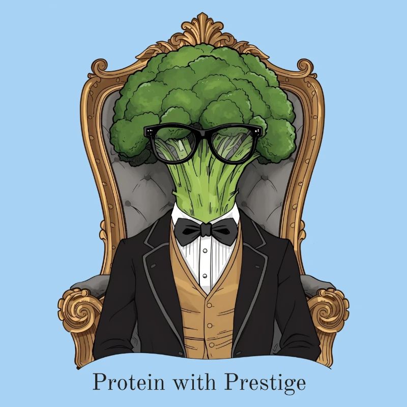 Protein with Prestige – Broccoli King in a suit