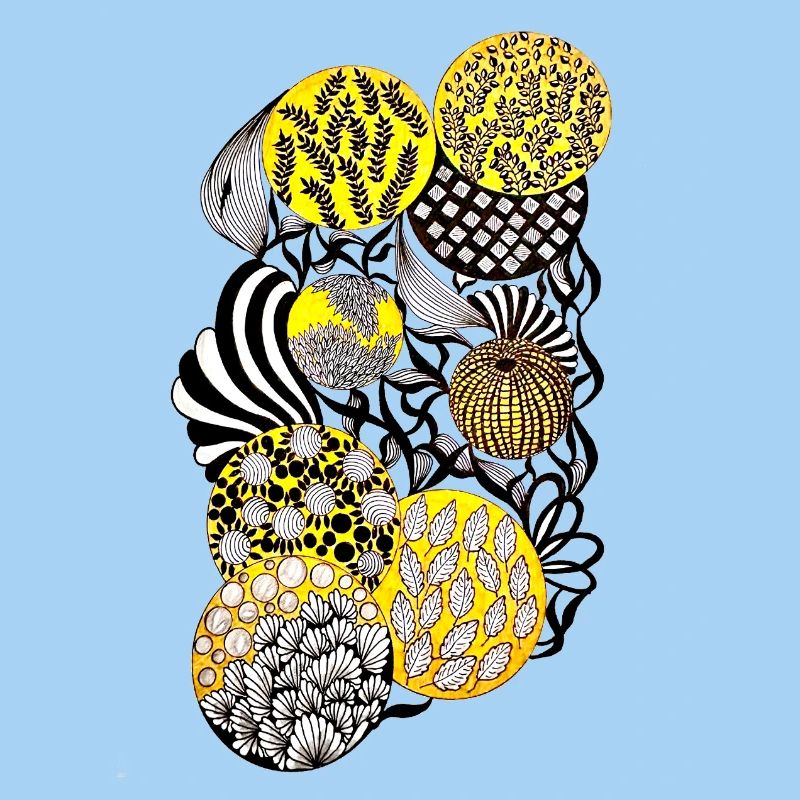 Luminous Circle Patterns Botany