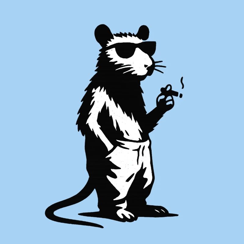Panda Hipster mit Sonnenbrille