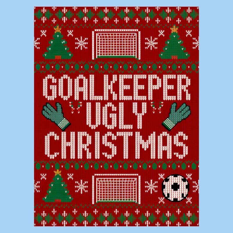 Torwart hässlicher Weihnachtspullover Design