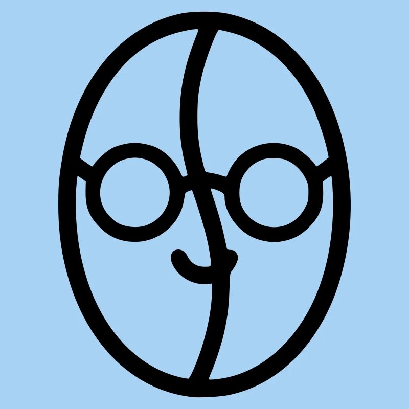 Kaffee-Liebe: Kaffeebohne mit Brille