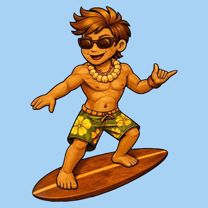 Surfer style hawaïen