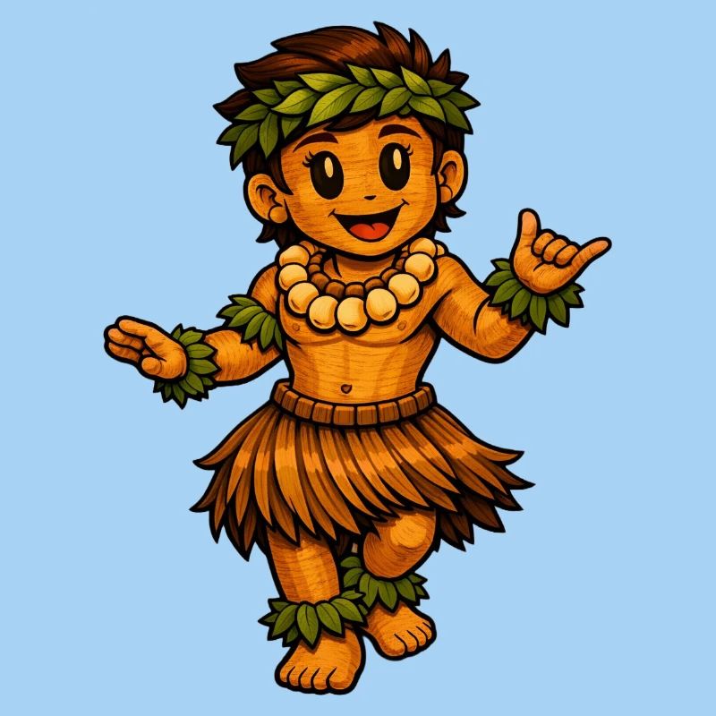 Hula-Tänzer Hawaii-Stil