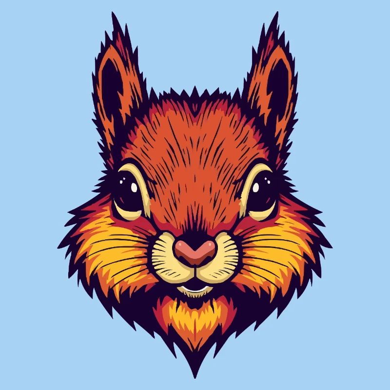 Leuchtend herbstliches Eichhörnchen 