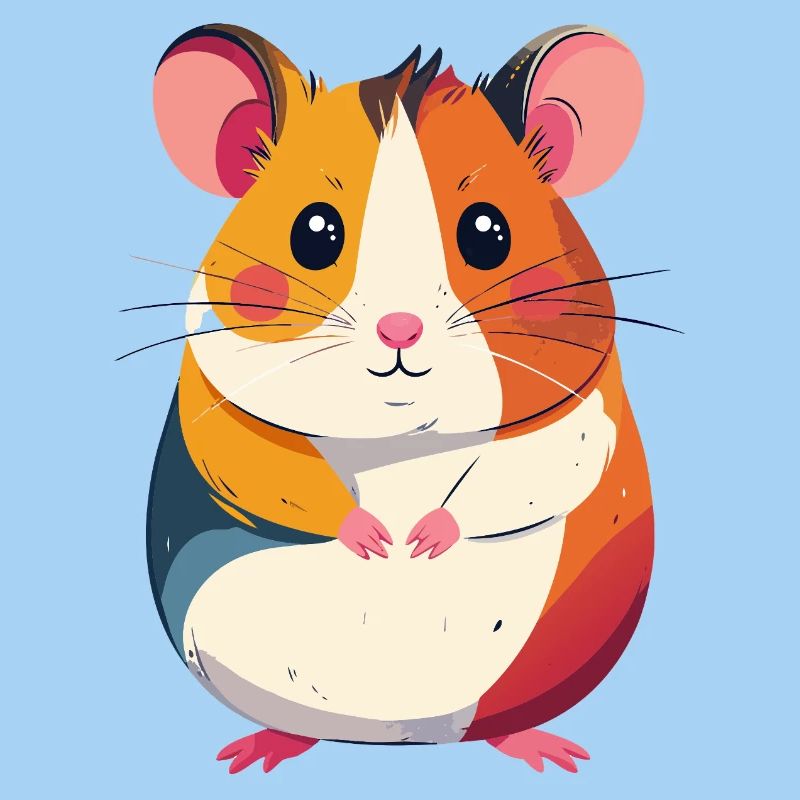 Petit motif coloré de patchwork de hamster mignon